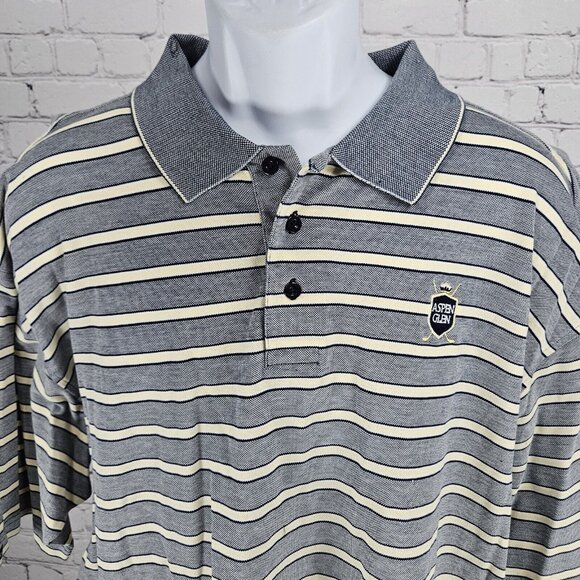 Tehama Clint Aspen Glen 100% Pima Cotton  Stiped Short Sleeve Golf Polo Size XXL - Picture 3 of 13